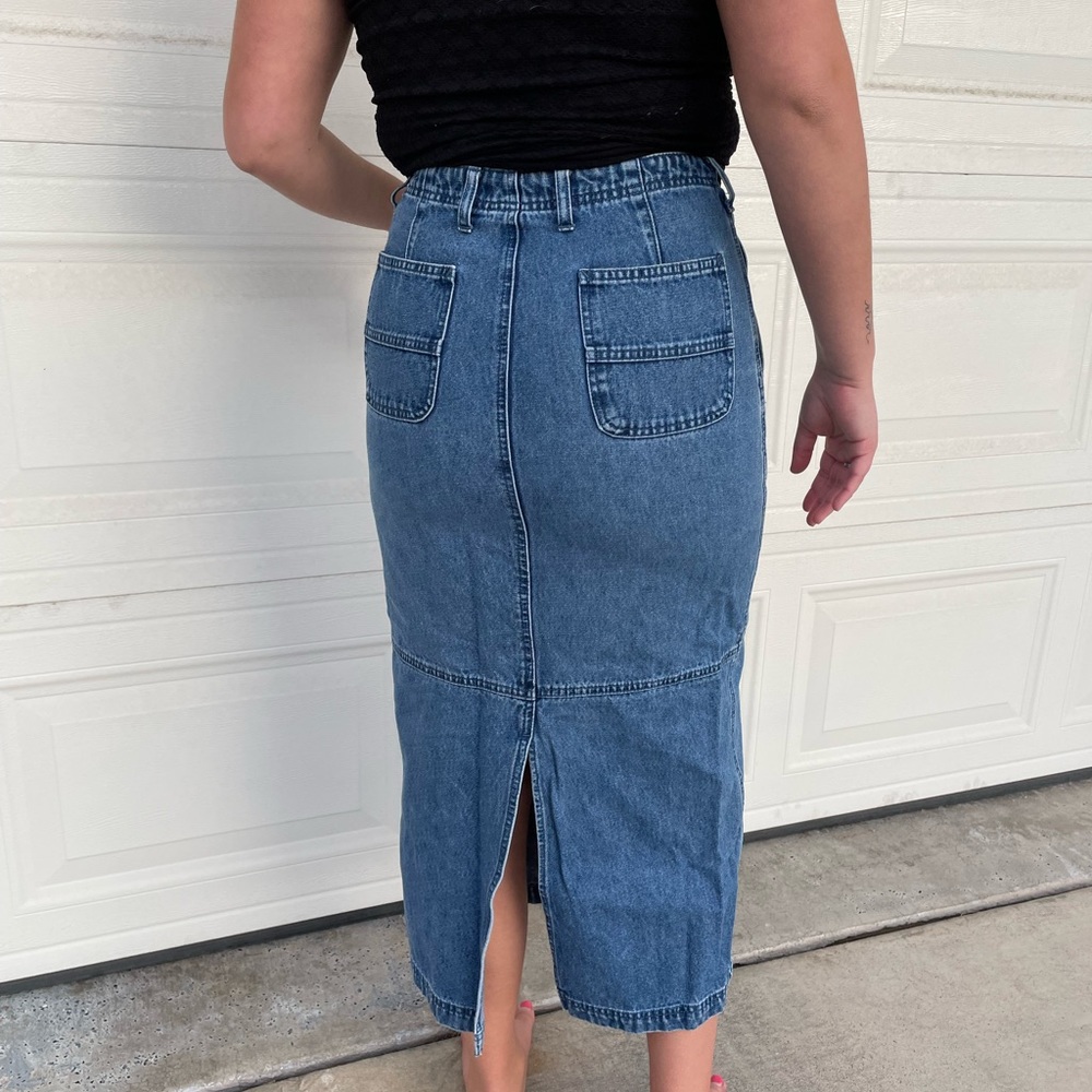 Long Denim Skirt